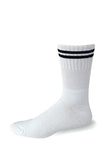 Support Postal Crew Socks White with Navy Blue Stripes - Postal Uniform Bonus