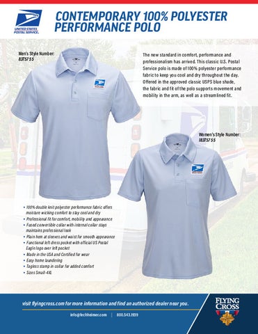 Postal Performance Polo Uniform Golf Shirt NEW