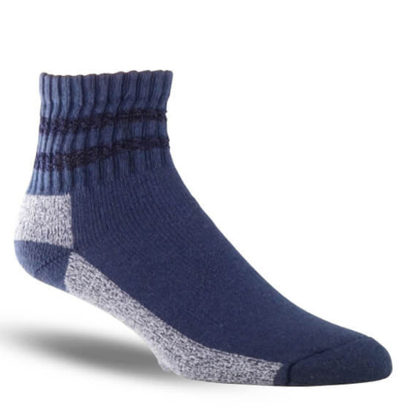 Thorogood 3 Pack Mini Crew Socks Postal Blue with Navy Blue Stripes