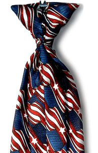 United States Postal Service Window Retail Clerk Stars & Stripes Clip On Tie 20"