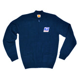 Jersey Knit Mail Carrier Crew Neck Cardigan Sweater Regular and Long Body - Postal Uniform Bonus