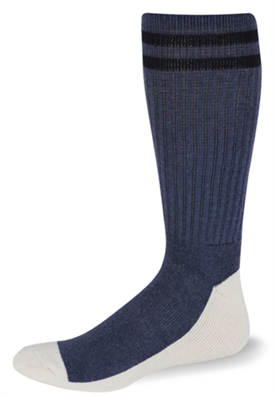 Postal Health Over the Calf Socks Postal Blue with Two Navy Blue Stripes - Postal Uniform Bonus