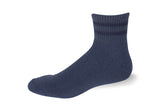 Cushioned Ankle Quarter Postal Blue with Navy Blue Stripes Socks - Postal Uniform Bonus